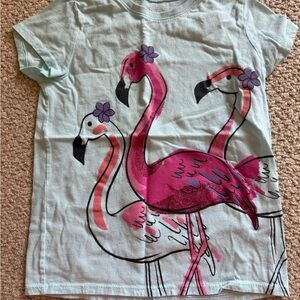 The Children's Place Flamingo Tee - Light Blue and Pink